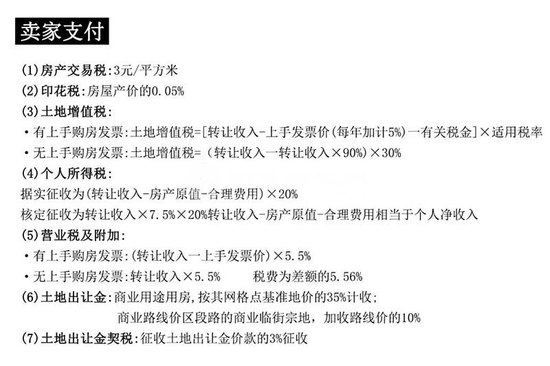 二手商鋪買(mǎi)賣(mài)稅費(fèi)怎么計(jì)算